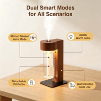 Cordless Wooden Aroma Diffuser Night Light — Motion Sensor image preview