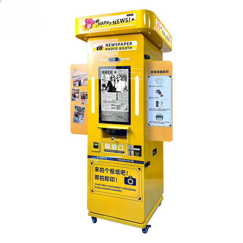 Commercial Photo Booth Vending Kiosk — Touchscreen, Custom Graphics