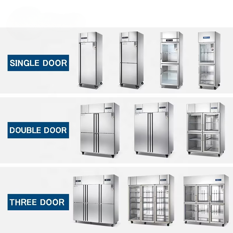 Commercial Stainless Steel Upright Freezer — Multi-Door Reach-In