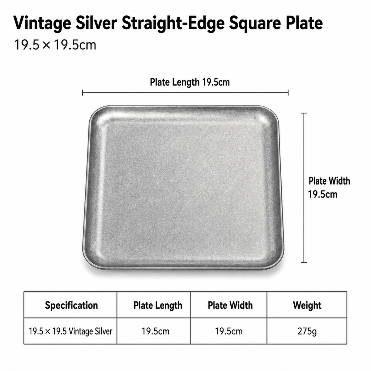 Brushed Stainless Steel Rectangular Serving Tray — Vintage Gold & Silver