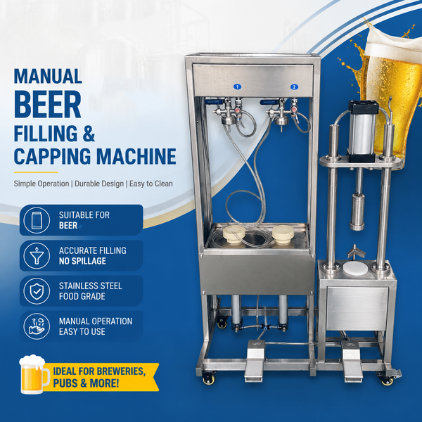 Manual Bottle Filling & Capping Machine for Craft Breweries