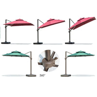 Commercial Patio Umbrella — 3×3 m Aluminum Roman Garden Parasol image preview