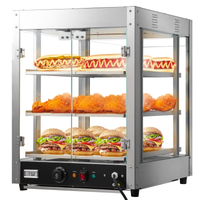 Commercial 3-Tier Heated Display Case — Countertop Pastry &amp; Food Warmer image preview