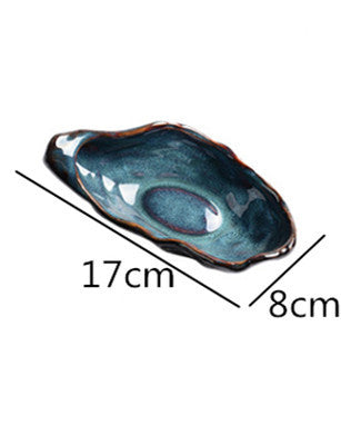 Japanese Porcelain Oyster Plate — Irregular Shape, 3 Sizes, surface technology Overglaze color