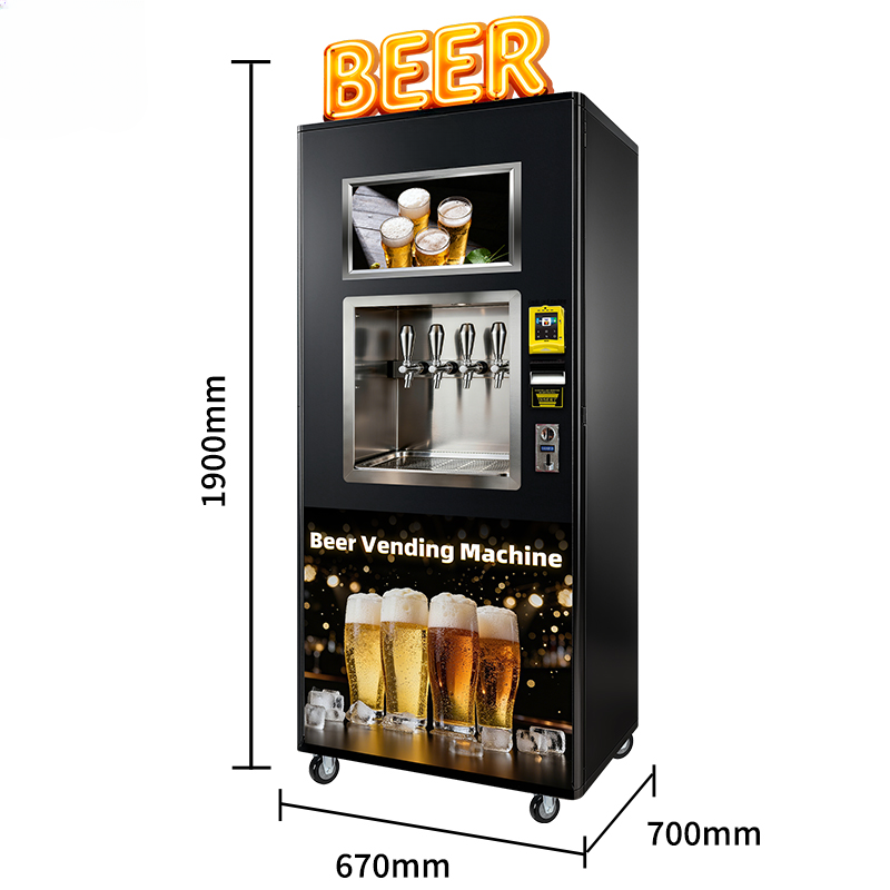 Self-Service Beer & Drink Vending Machine — 21.5" Touchscreen
