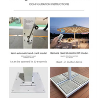 Outdoor Restaurant Umbrella with Aluminum Shaft and Marble Base image preview