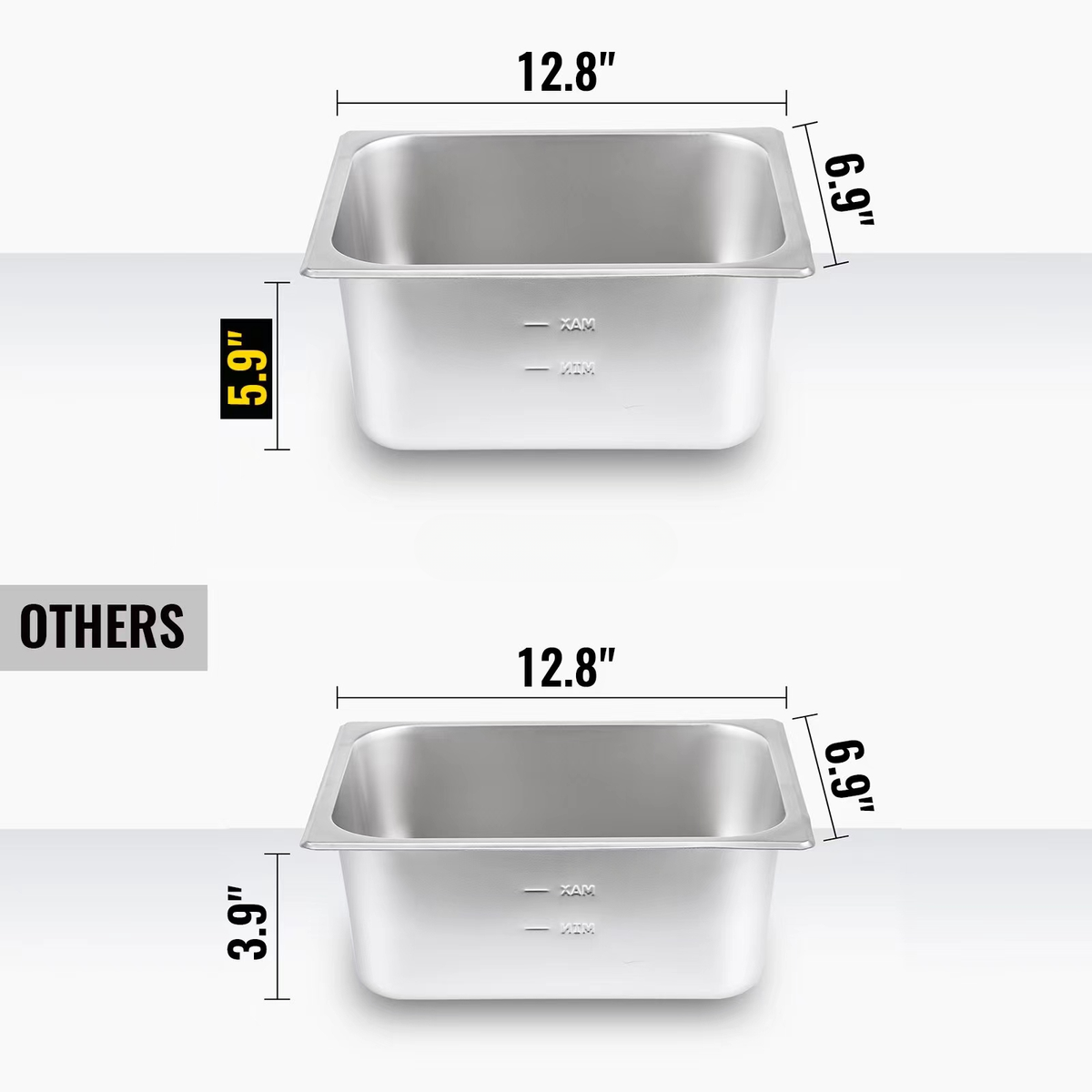 Commercial Electric Bain Marie Food Warmer — 12-Pan with Glass Top