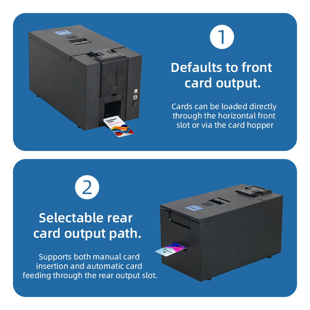Double-Sided PVC ID Card Printer — 300 DPI Dye-Sublimation