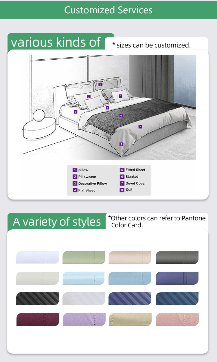 Microfiber Bed Sheet Set — Fitted & Flat with Pillowcases