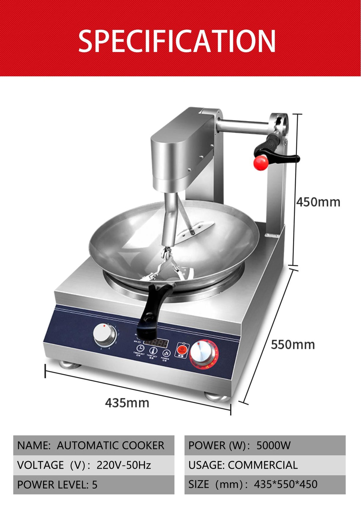 Automatic Stir-Fry Wok Cooking Machine — Commercial