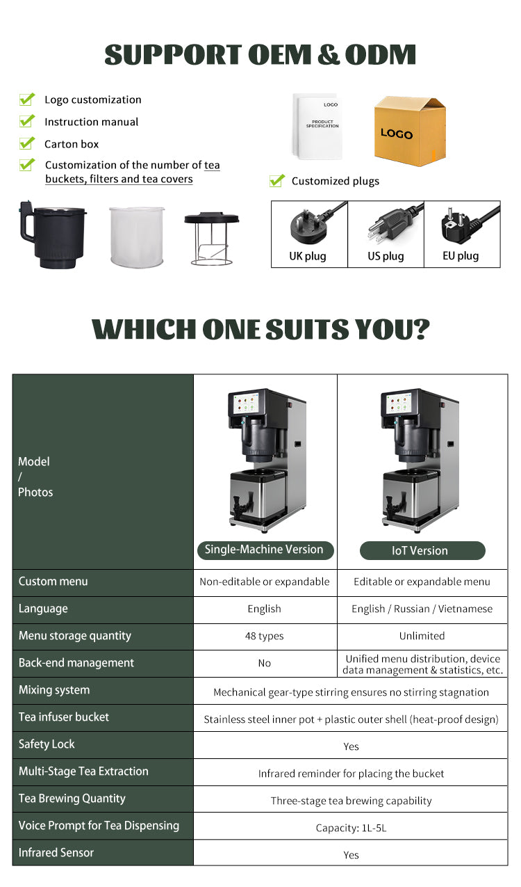 Commercial Automatic Tea Brewer — 5.5L Stainless Steel