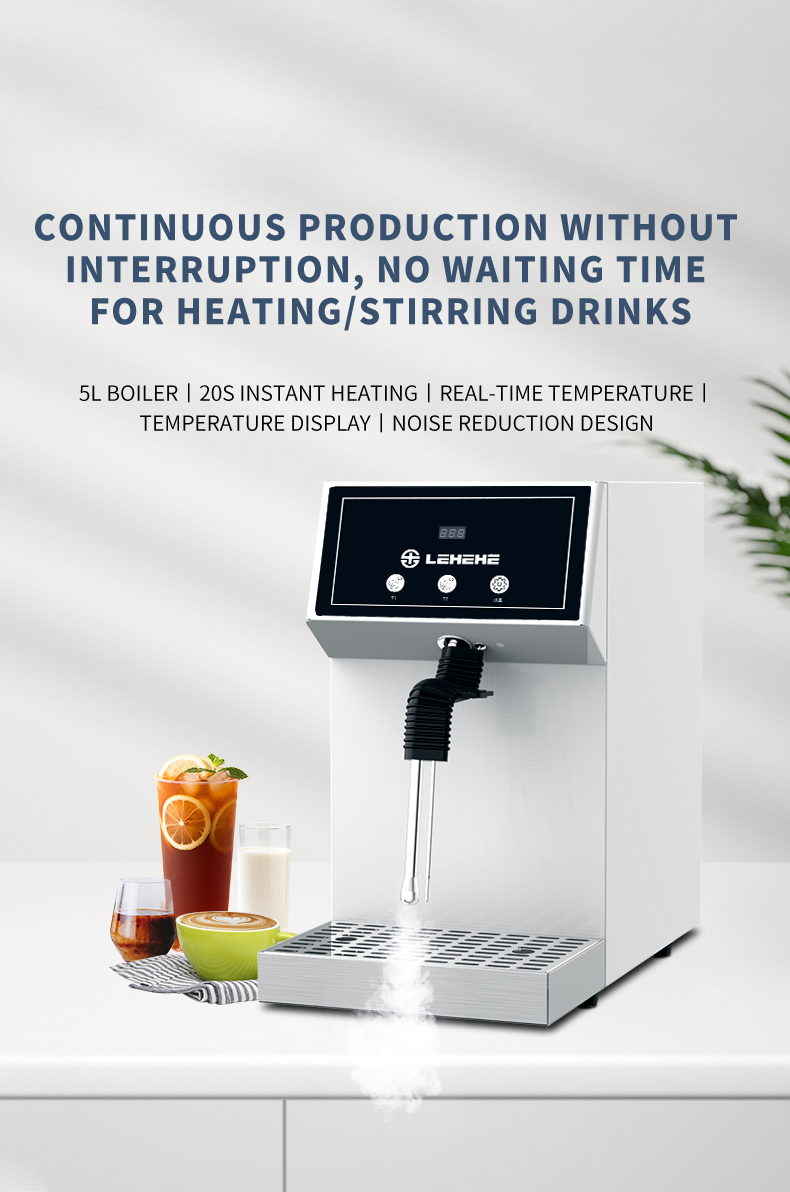Commercial Electric Milk Steamer — 5L Stainless Steel Steam Frother