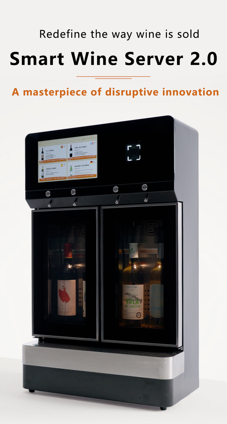 Commercial Wine Dispenser — 4-Tap with Argon Preservation