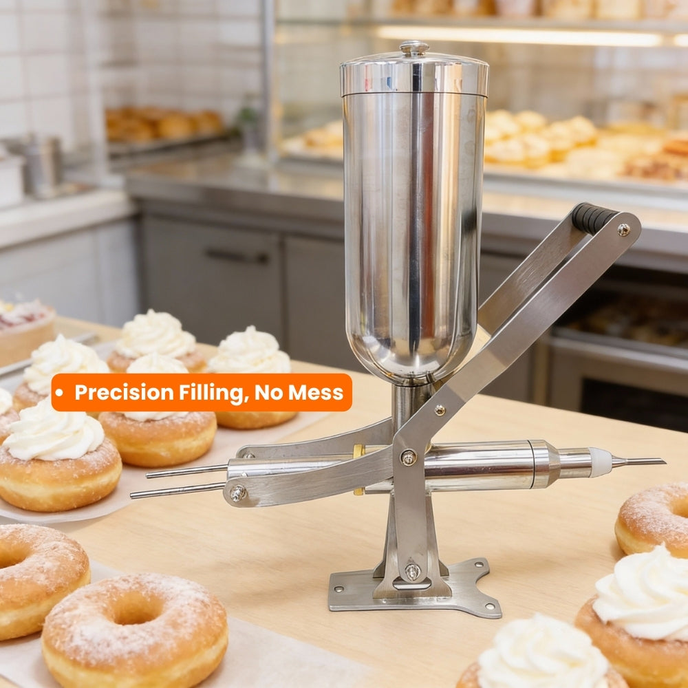 Manual Churros & Donut Filler — 5L Piston Injector