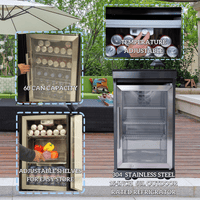 Outdoor Kitchen Cabinet Set with Weatherproof Shed — 4-Burner Gas Grill, 304 Stainless Steel image preview