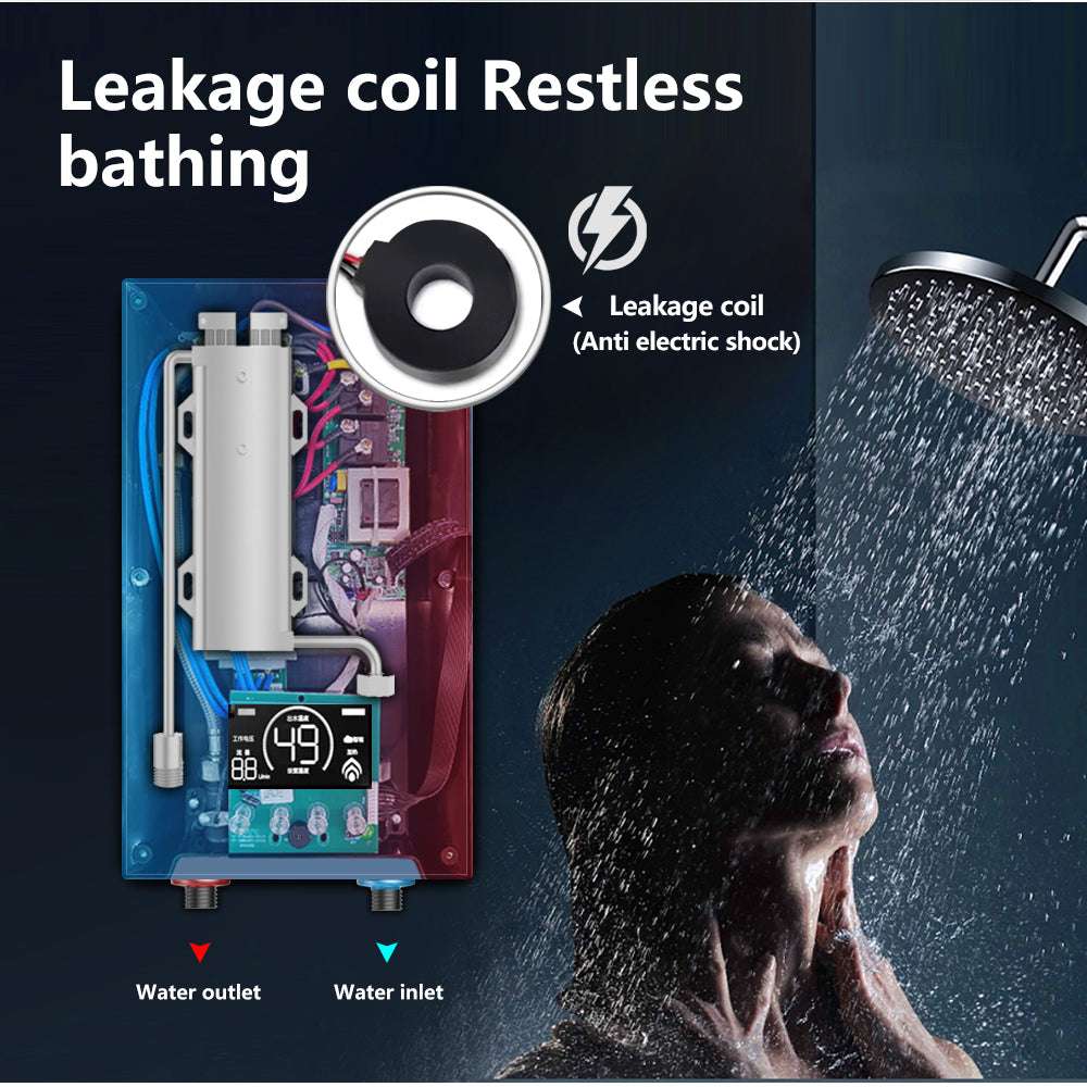 Tankless Electric Instant Water Heater — 8500 W, Touch Control
