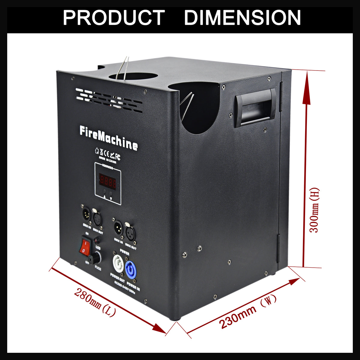 DMX512 Triple-Way Flame Machine — 200W Stage Fire Effect