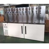 12-Tap Wall-Mounted Draft Beer Cooler with Rinsers