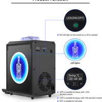 Countertop Liquor Shot Chiller — 2-Bottle, 1L Tank image preview