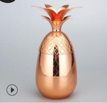 Pineapple Stainless Steel Cocktail Glass