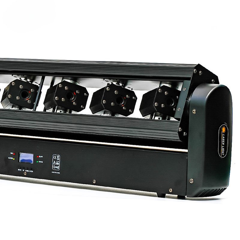 6-Head Moving Head Laser — RGB 6×500 mW with DMX512