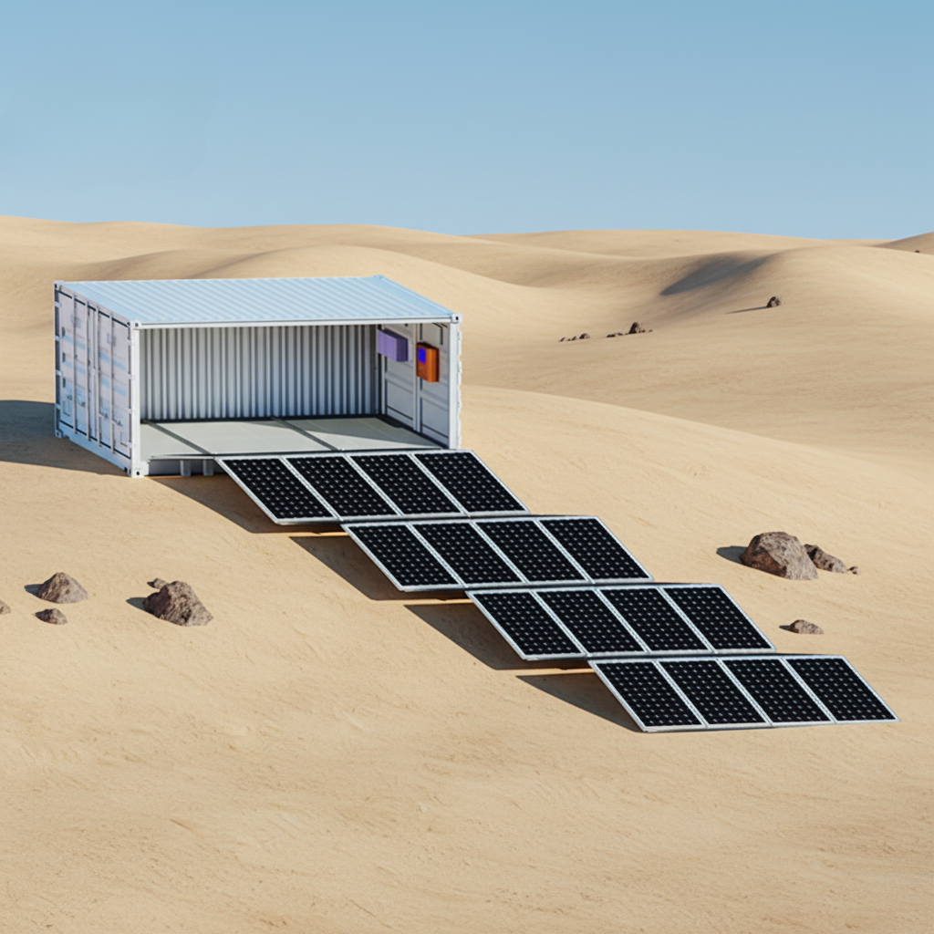 Mobile Solar Power Station — Foldable Off-Grid Storage Container