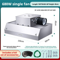 Commercial Stainless Steel Range Hood with Electrostatic Fume Purification image preview