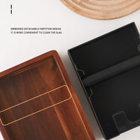 Vintage Wooden Espresso Knock Box with Stainless Steel Bin image preview