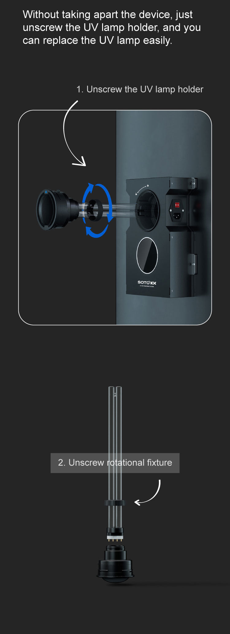 Smart UV-C HVAC Air Sterilizer with App Control &amp; LED Display