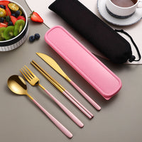 Stainless Steel Cutlery Set with Case — 4-Piece image preview