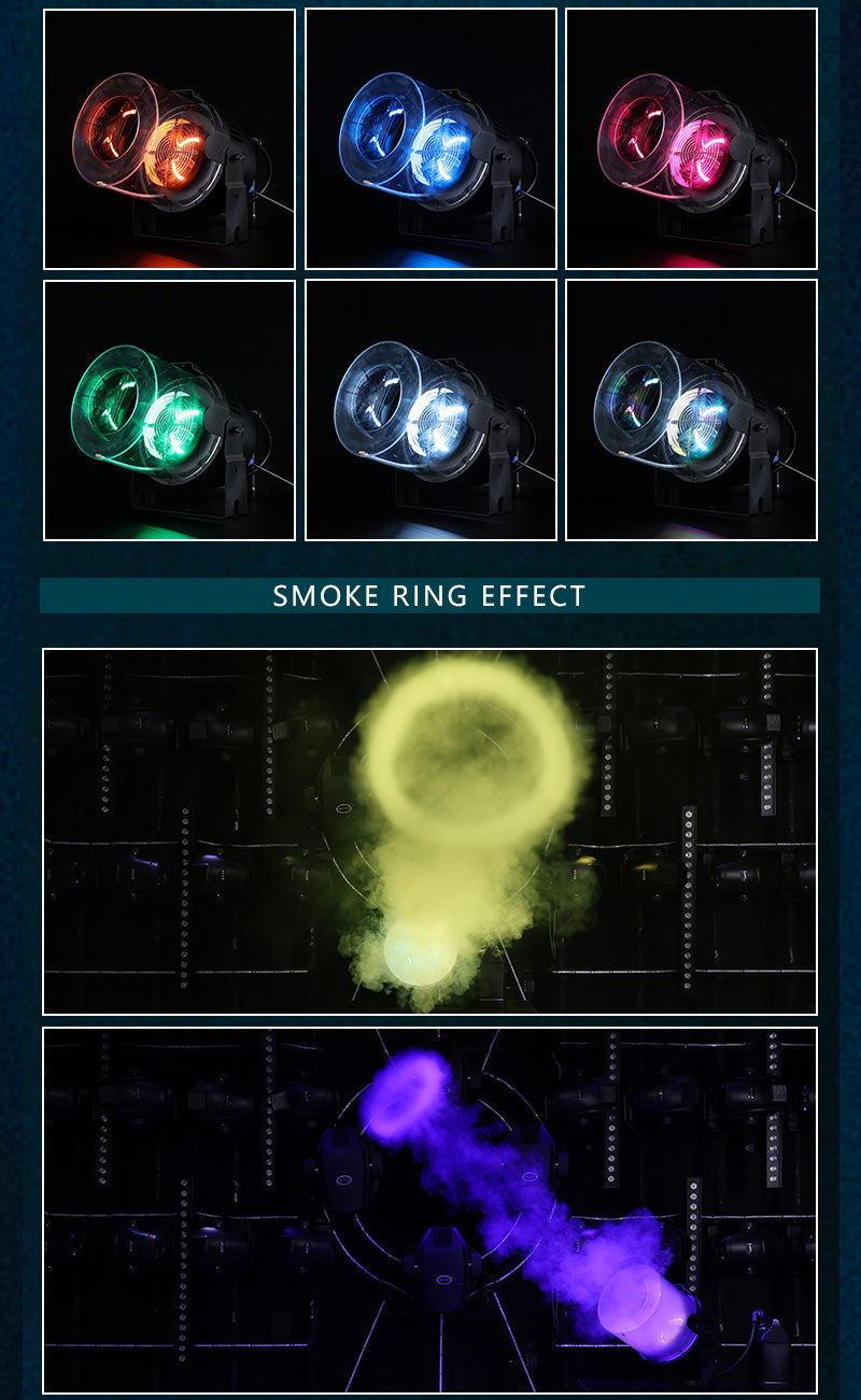 DMX512 Smoke Ring Machine — Fog Vortex Cannon for Stage & DJ
