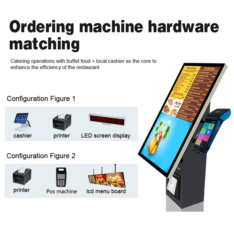 Self-Service Payment Kiosk — HD Touchscreen with Ticket Printer