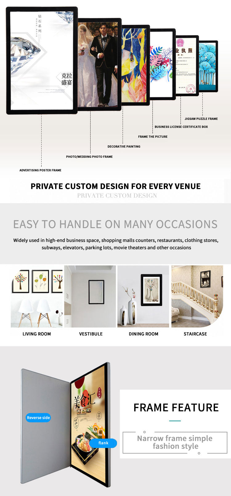 LED Snap-Frame Advertising Light Box — Ultra-Thin Poster Display