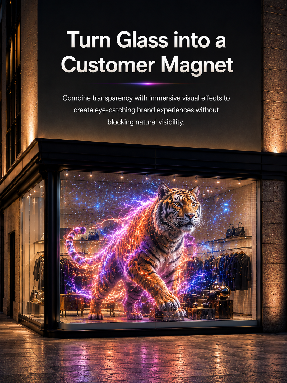 Transparent LED Film Screen for Glass Windows