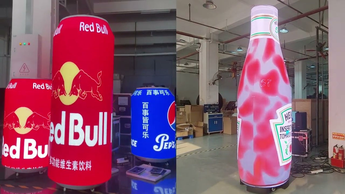 Can-Shaped Cylinder LED Video Display — Custom Digital Signage