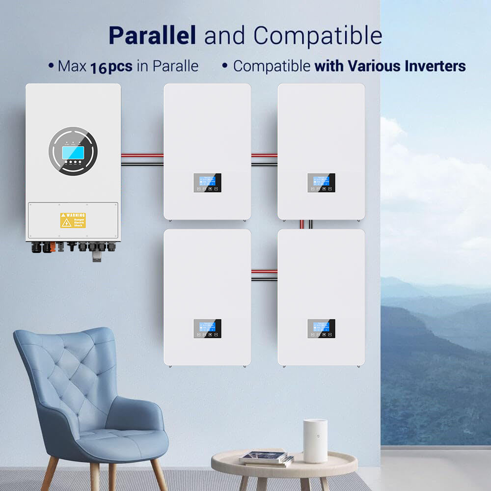 Off-Grid Hybrid Solar Power System Kit with LiFePO4 Storage