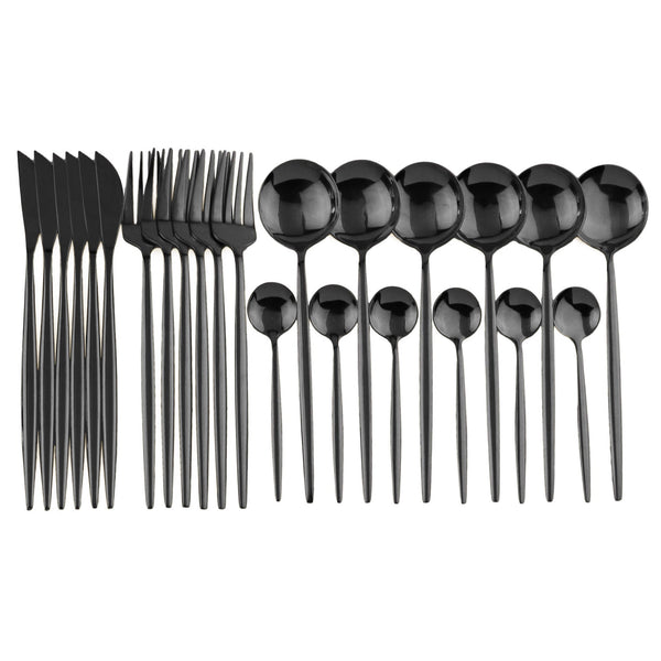 24-Piece Stainless Steel Cutlery Set