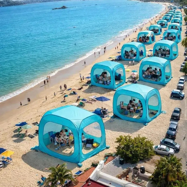Pop-Up Beach Cabana Sun Shelter — Waterproof UV-Protection Tent
