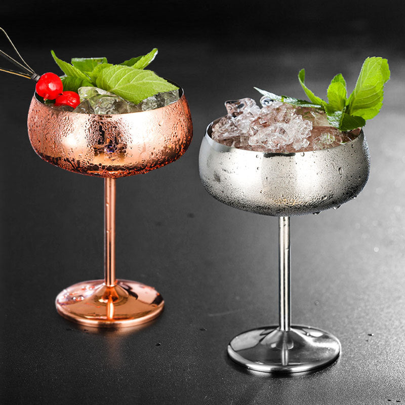 Stainless Steel Margarita Glass — Copper & Silver