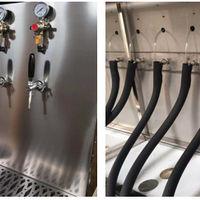 12-Tap Wall-Mounted Draft Beer Cooler with Rinsers image preview