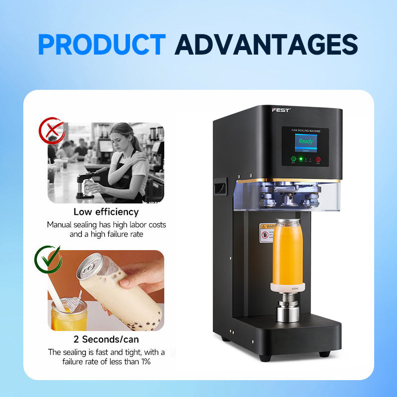 Automatic Can Sealer Machine — Interchangeable Bases