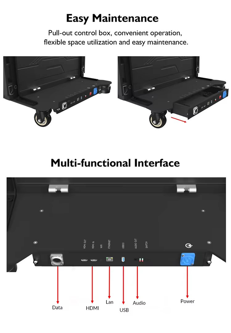 Modular LED Poster Display — Free-Standing GOB Screen