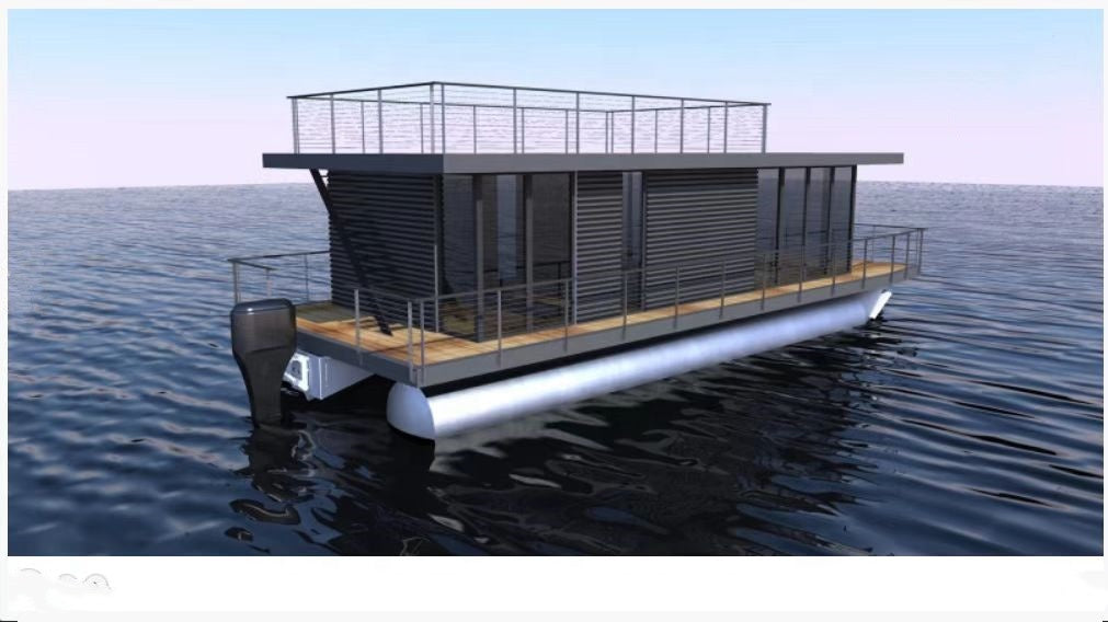 Aluminum Pontoon Houseboat — 11.6 m, 3-Tube