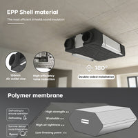 Ceiling-Mounted Heat Recovery Ventilation System with Smart Wi-Fi Control image preview