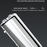 Commercial Electric Milk Steamer — 5L Stainless Steel Steam Frother image preview