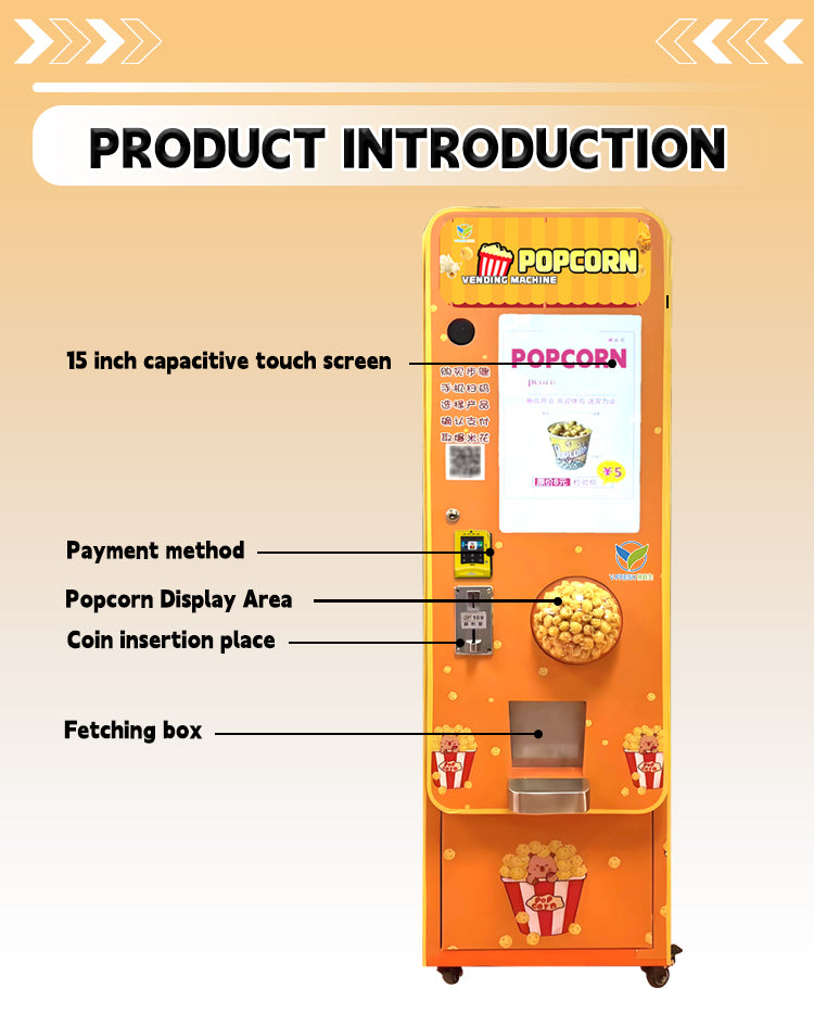 Commercial Touchscreen Popcorn Vending Machine