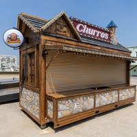 Vintage Wooden Churro Food Trailer — Mobile Vending Cart image preview