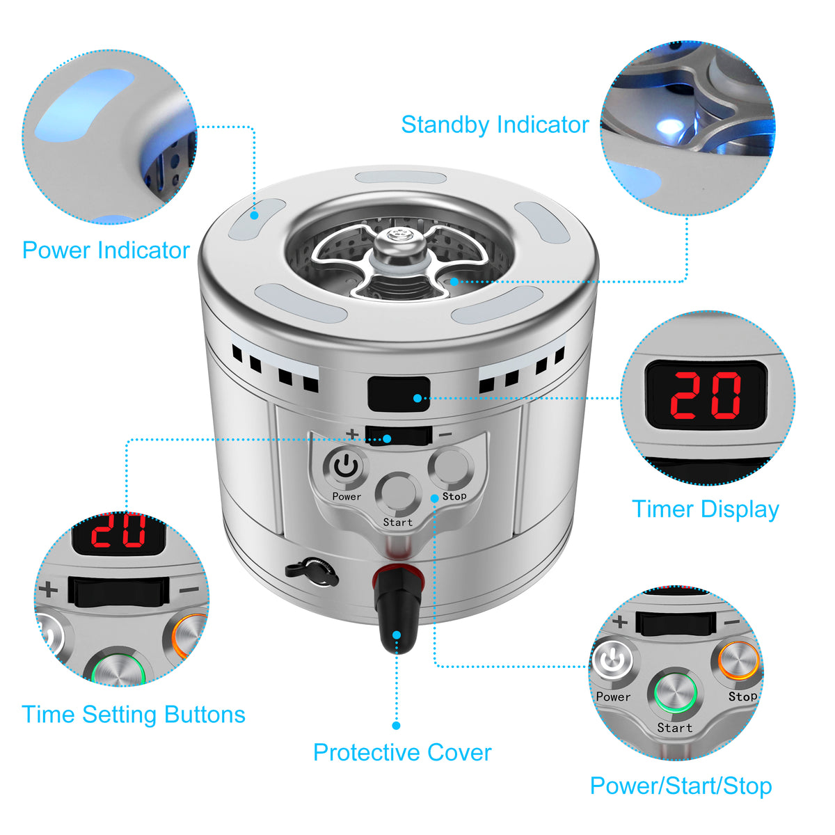 Portable Dry Ice Maker & CO2 Glass Chiller
