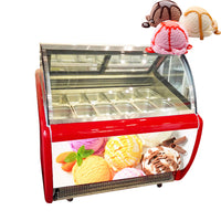 Commercial Gelato Display Freezer — Glass-Front Ice Cream Showcase image preview