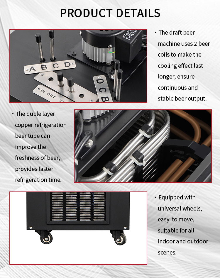 Commercial Draft Beer Dispenser & Ice-Bank Kegerator